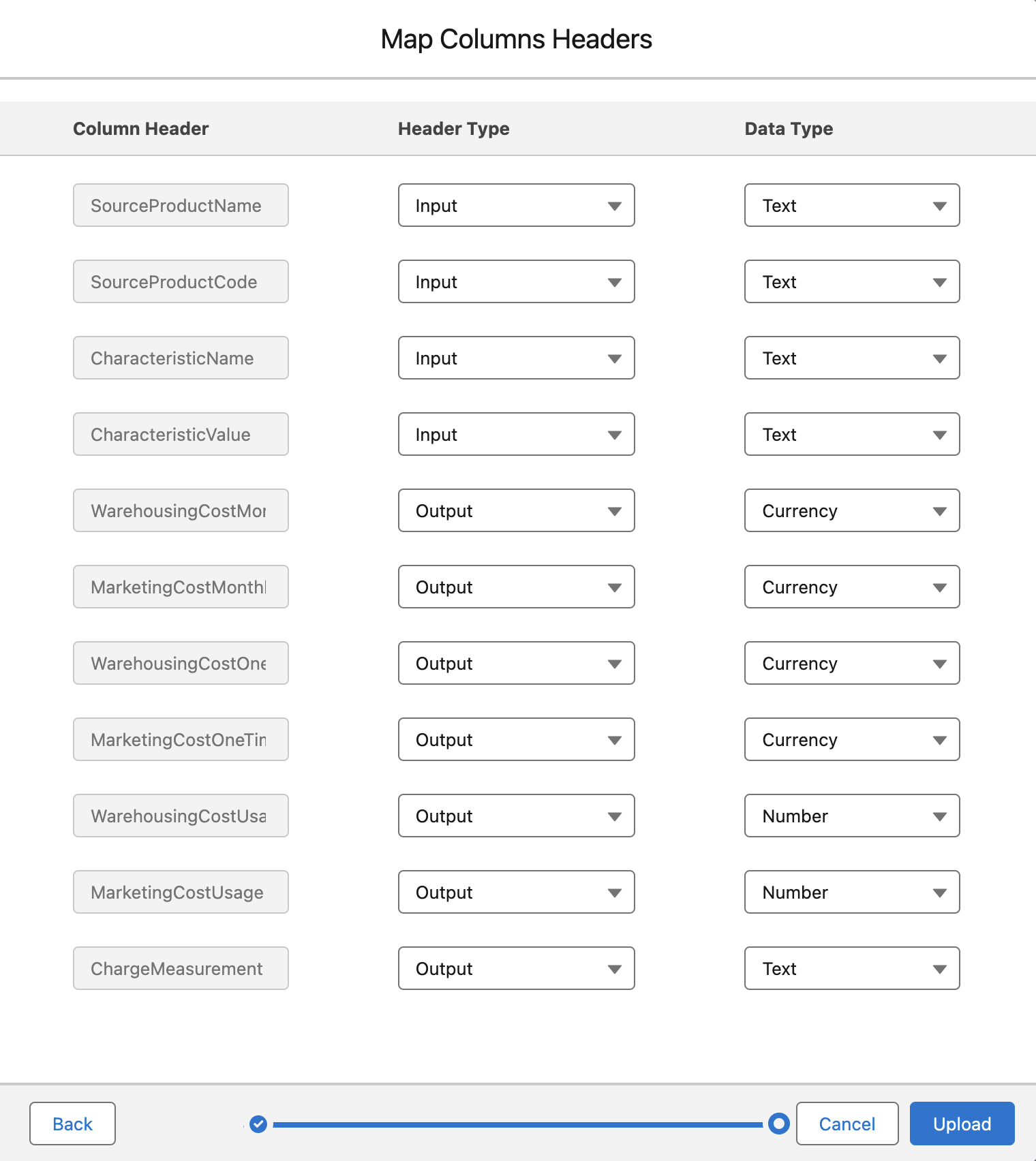 Column Mapping